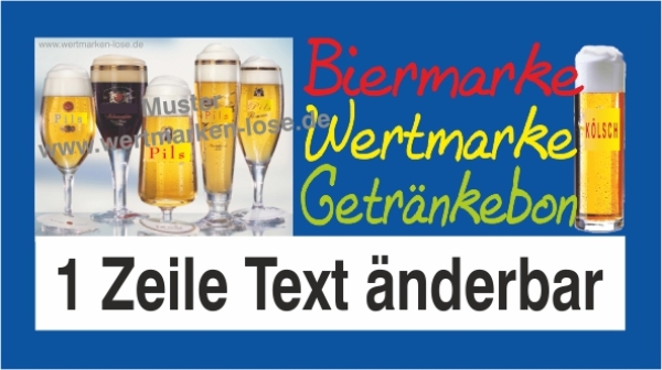 1000 Wertmarken "Bier Pils Kölsch"